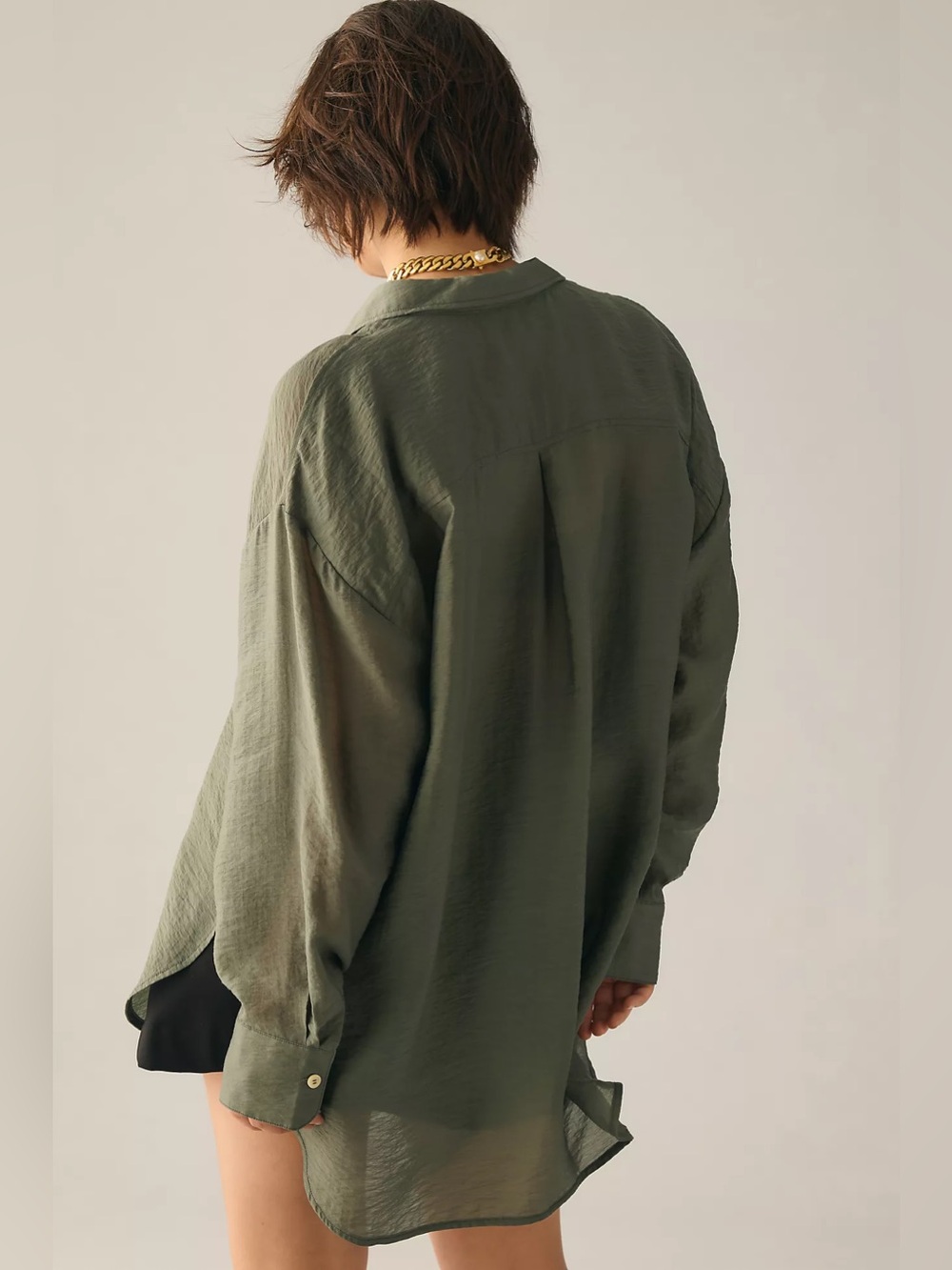 The Bennett Button Down Shirt by MAEVE Anthropologie: Sheer Edition - Picture 4 of 16